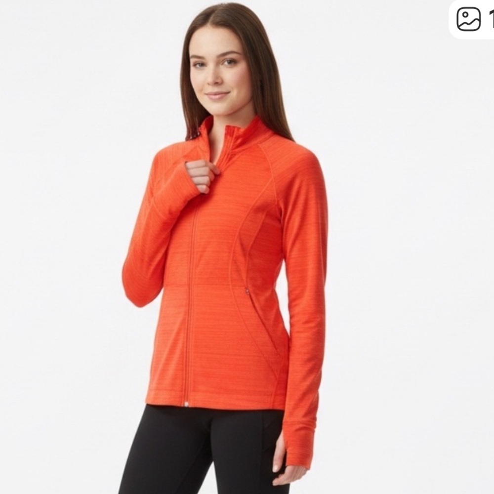Athleta Orange Zip-Up Jacket